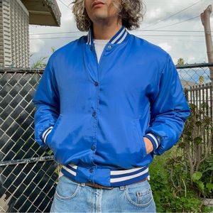 Vtg Bomber Jacket Swingster Blue | Made in USA